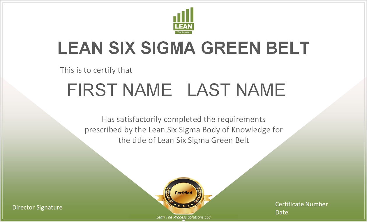 Lean Six Sigma Green Belt