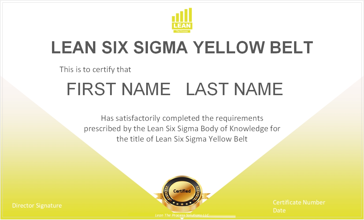 Lean Six Sigma Yellow Belt