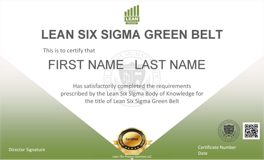 Lean Six Sigma Green Belt