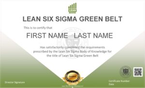 Lean Six Sigma Green Belt