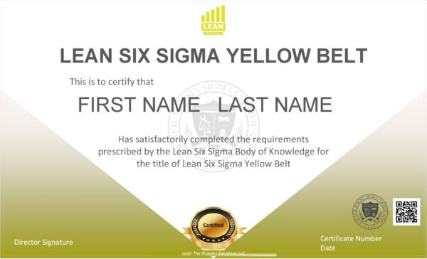 Lean Six Sigma Yellow Belt