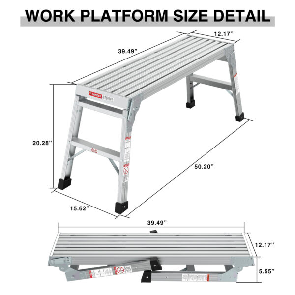 Metal Bench Folding Ladder - Image 2