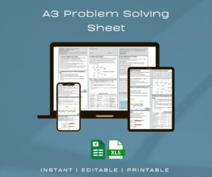 A3 Problem Solving Template Excel | Lean Six Sigma A3 Sheet