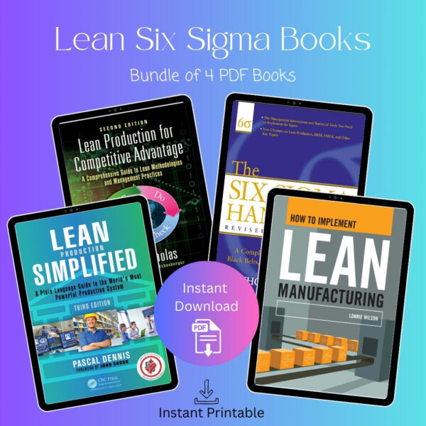 Lean Six Sigma Books Bundle | Lean Manufacturing, Six Sigma Handbook ...