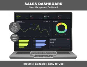 Lean sales management dashboard for small business — KPI and revenue tracker